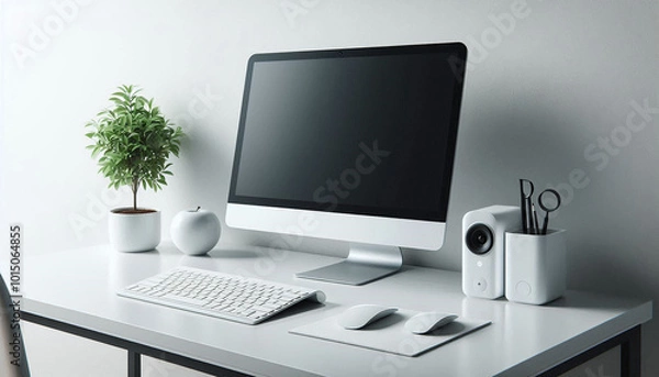 Obraz 白いデスク１