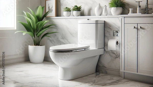 Obraz 白いモダンなトイレ３