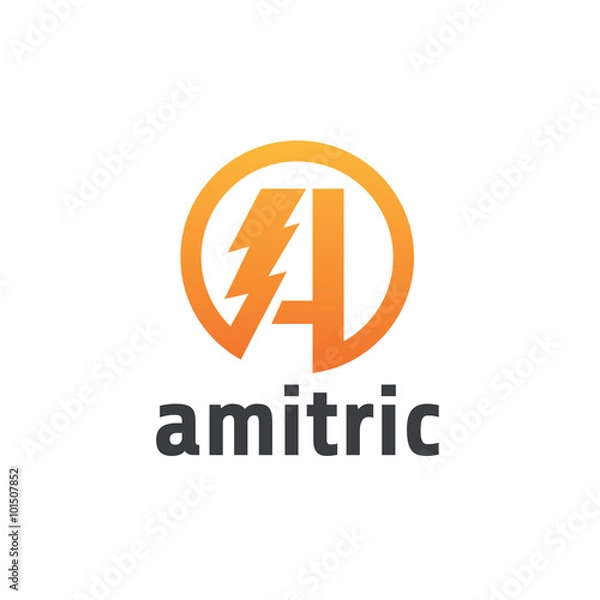 Obraz Electrical Letter A Logo