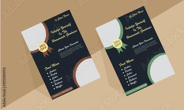 Obraz Food flyer, flyer template,