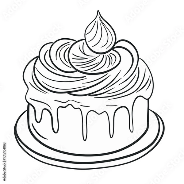 Obraz Cake with cream