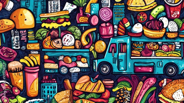 Obraz Life styles Doodles