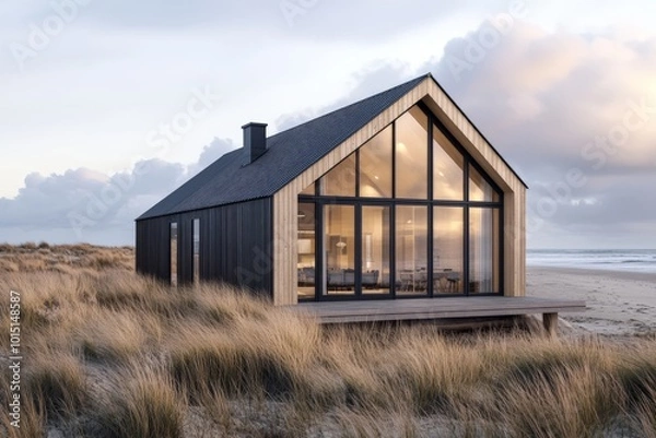 Obraz Small wooden barn house