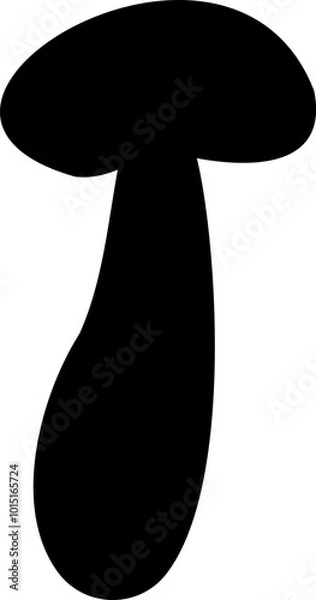 Obraz Mushroom silhouette icon vector image. Big set of mushroom - Edible and non-edible mushrooms. Vector illustration