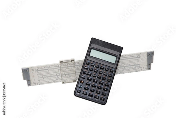 Fototapeta calculator and slide rule