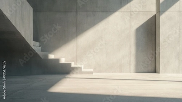 Obraz A high-quality minimalist background of smooth concrete texture with soft, natural shadows