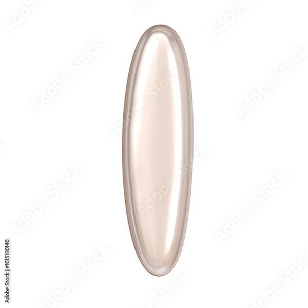 Fototapeta I metallic luxury chrome alphabet font 3d