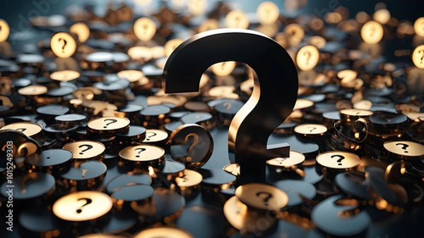 Fototapeta Question marks. Problems to solve concept., AI generated image, ai. AI generated image, ai