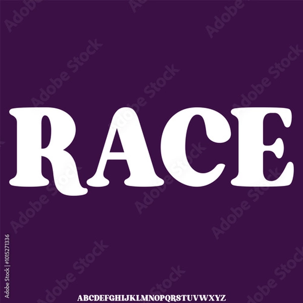 Fototapeta Race sporty speed type vector font set