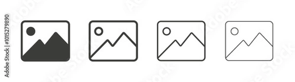 Fototapeta Image liner icon vector set.