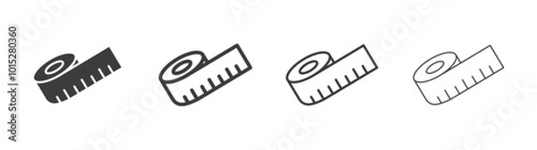 Fototapeta Meter tape liner icon vector set.