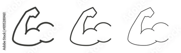 Fototapeta Muscle liner icon vector set.