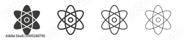 Fototapeta Physics liner icon vector set.