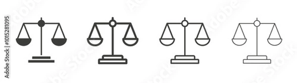 Fototapeta Scale liner icon vector set.