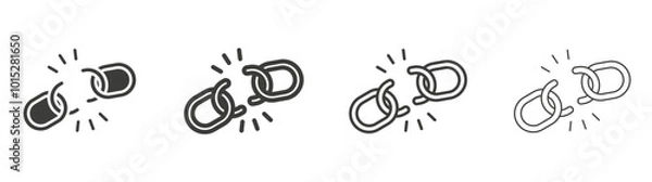 Fototapeta Weakness liner icon vector set.