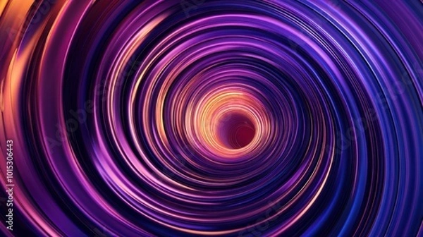 Fototapeta Abstract motion circle modern cyberspace digital tunnel Seamless loop tenchnology video background