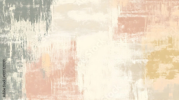 Fototapeta A textured background brush stroke in muted colors with visible brush patterns creating a rustic feel