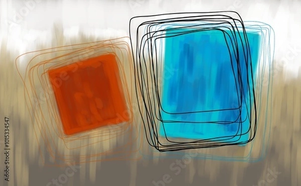Fototapeta Abstract image for printing - digital painting 