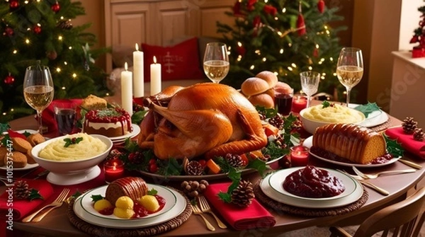 Obraz Christmas table collection 