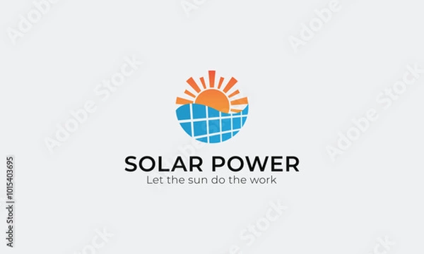 Obraz Solar Power Logo Design.  Vector Logo for Solar Company