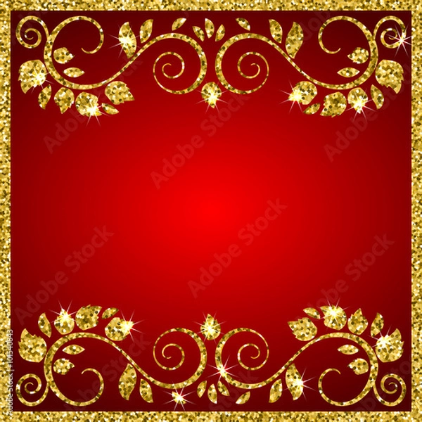 Fototapeta Background with ornamental frame