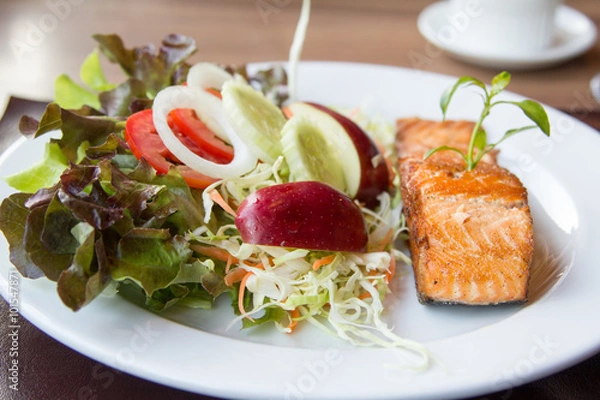 Obraz Salmon fish steak.