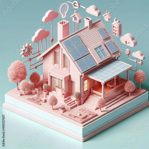 Fototapeta house in the city vector