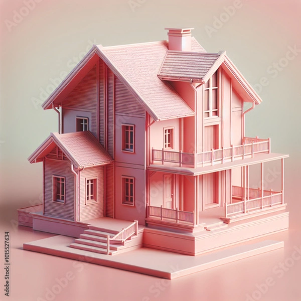 Fototapeta 3d render of a house