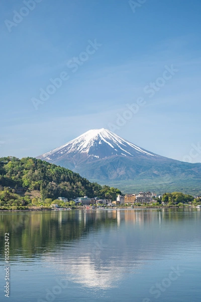 Fototapeta 富士山と河口湖