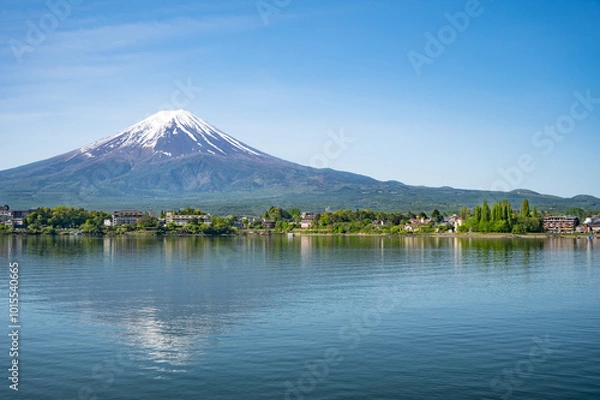 Fototapeta 富士山と河口湖