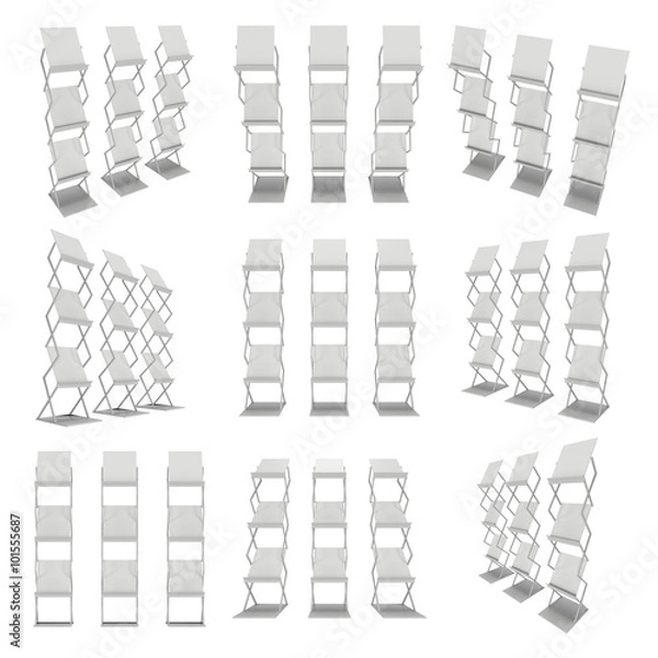 Obraz 3D Brochure Display. Magazine Rack Set