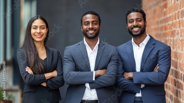 Obraz African American and Indian developers advancing fintech solutions, enhancing financial inclusion and access to banking for underserved communities
