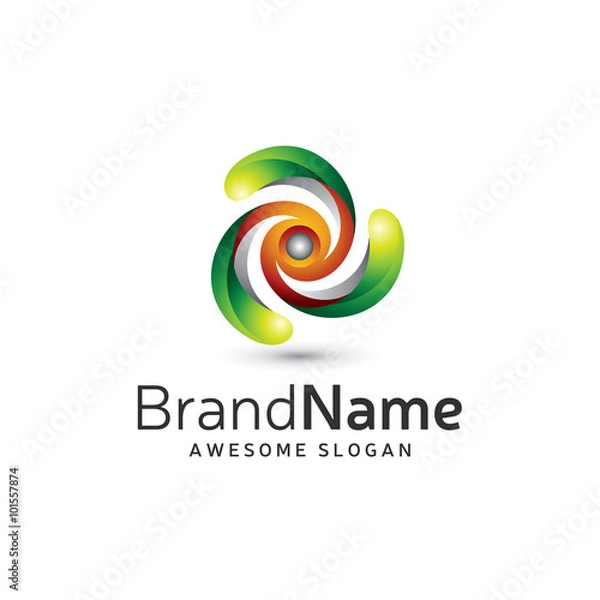 Obraz Dynamic Swirl Green Logo