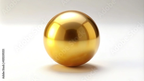 Obraz Golden sphere isolated on a white background