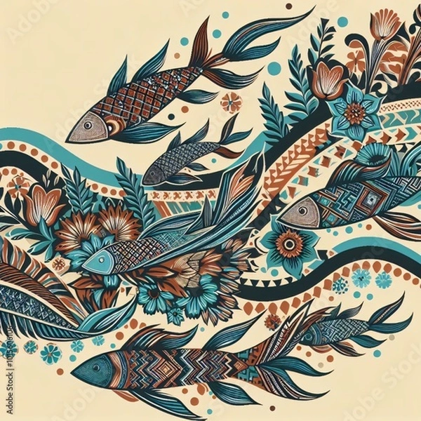 Obraz pattern with fishes