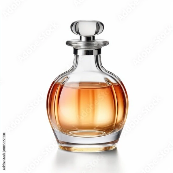 Obraz Elegant Perfume Bottle with Wooden Cap on Soft Background