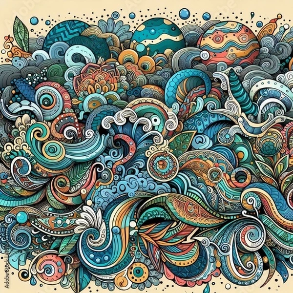 Obraz ocean pattern with paisley