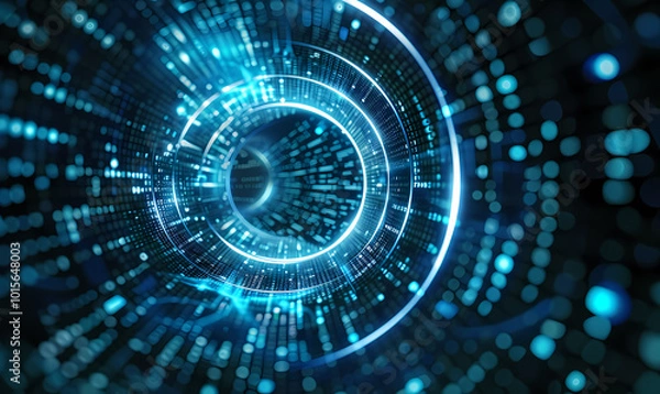 Fototapeta abstract digital tunnel