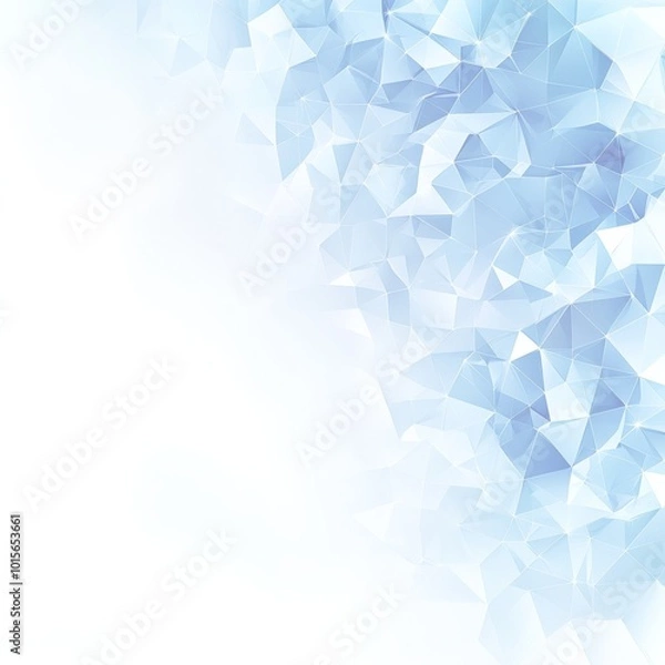 Fototapeta 青と白の多角形の抽象的な背景