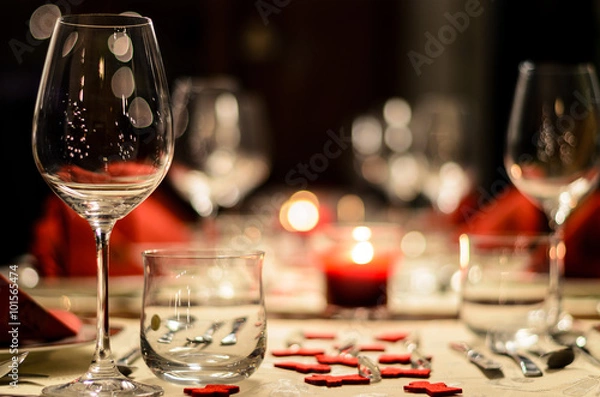 Obraz Tisch beim Abendessen