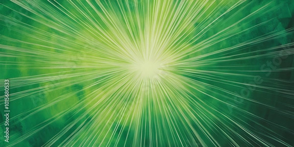 Obraz Green Radiating Rays Creating an Energetic Effect