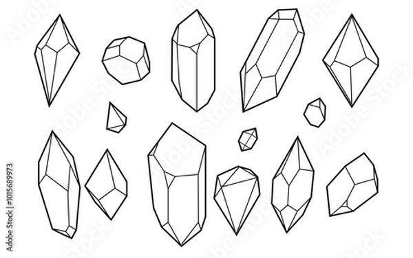 Obraz diamond vector icon set