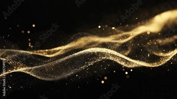 Obraz Abstract Golden Wave