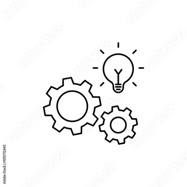 Obraz Creative process icon, Objective & Goal icons