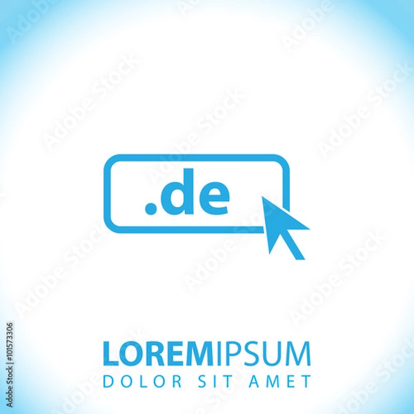 Fototapeta Domain DE icon. Top-level internet domain