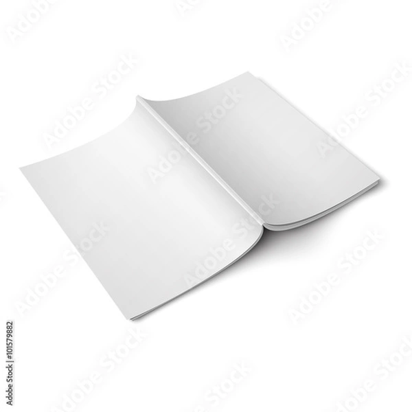 Obraz Blank opened magazine back cover template.