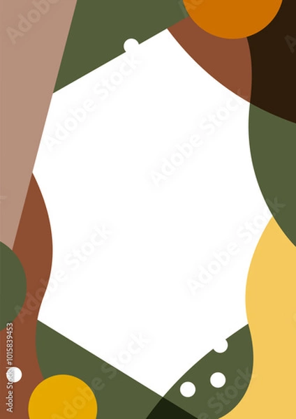 Obraz 和モダンなフレーム背景素材-秋のカフェ