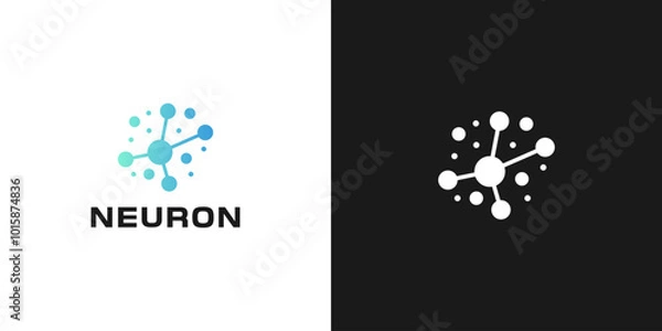 Obraz abstract neuron logo vector illustration, nerve logo template