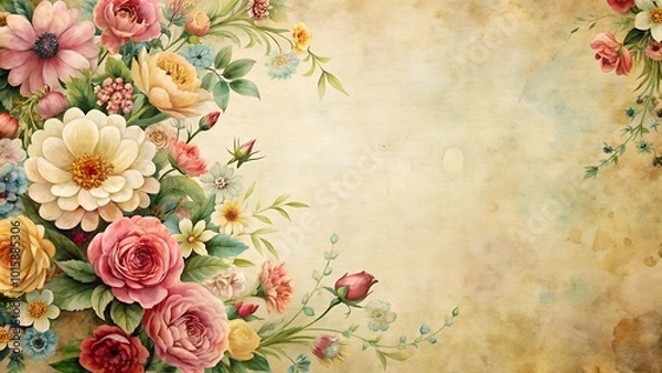 Obraz vintage flower background