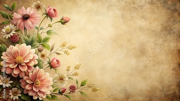 Obraz vintage flower background
